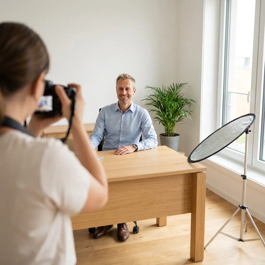 Fotoshoot op locatie bij een advieskantoor